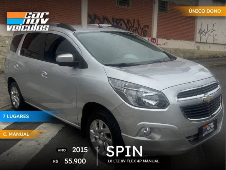 CHEVROLET - SPIN - 2015/2015 - Prata - R$ 55.900,00